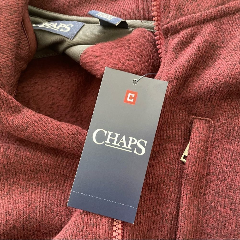 Chaps Fleece Mockneck Vest - Size Medium - Picture 7 of 9